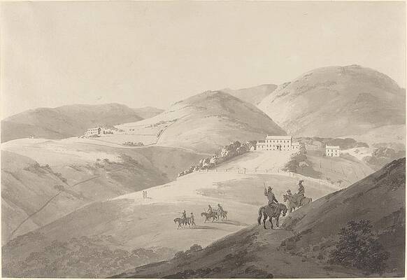 Wall Art - Painting - View Of The Governors House In St. Helena by Thomas Daniell