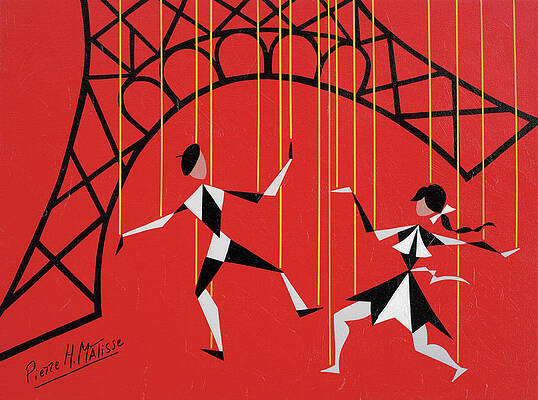 Wall Art - Mixed Media - 10cop No Strings Attached Red by Pierre Henri Matisse