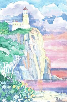 Wall Art - Painting - 1302 - Split Rock Lighthouse by Paul Brent