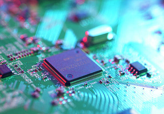 Wall Art - Photograph - Circuit Board #16 by Tek Image/science Photo Library