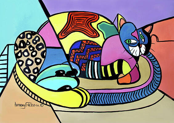 Abstract Cat Paintings Page 3 Of 35 Fine Art America