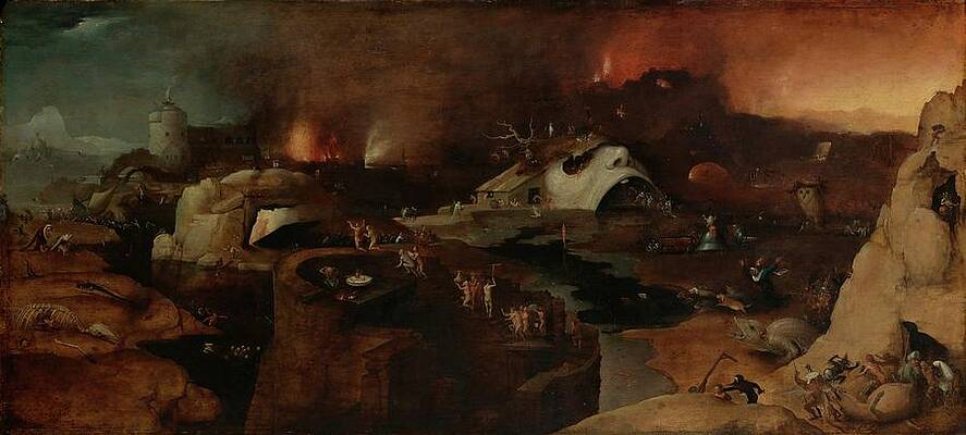 Wall Art - Painting - Christs Descent Into Hell by Follower Of Hieronymus Bosch