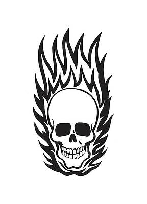 Flaming Skull Drawing by Donnie Tech - Fine Art America