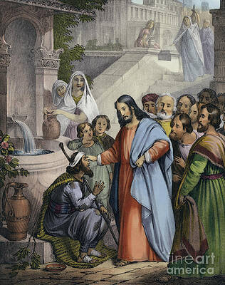 Jesus Gives Sight To One Born Blind by Siegfried Detler Bendixen Jesus Gives Sight To One Born Blind by Siegfried Detler Bendixen