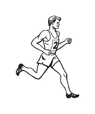 Man running track athletic sport  CanStock