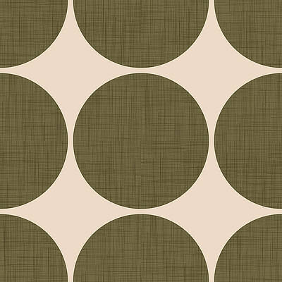 Wall Art - Drawing - Modern Olive Retro Spheres-Mid Century Modern by Susana Costa