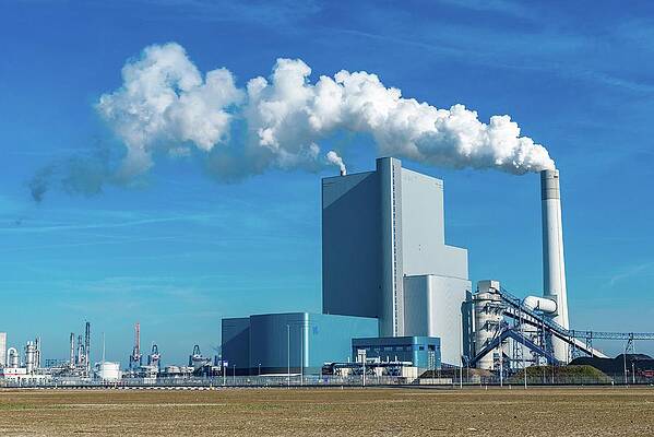 Emissions From A Tata Steel Works In Ijmuiden, Netherlands, At Sunset.  Photograph by Cavan Images - Fine Art America