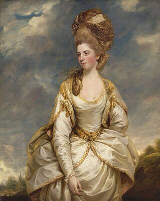 Sarah Campbell Print by Joshua Reynolds