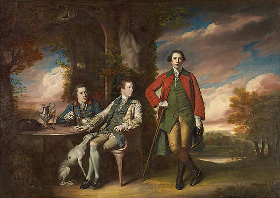 The Honorable Henry Fane with Inigo Jones and Charles Blair Print by Joshua Reynolds