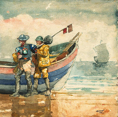 The Return, Tynemouth Print by Winslow Homer