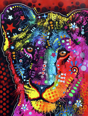 Wall Art - Mixed Media - Young Lion #2 by Dean Russo
