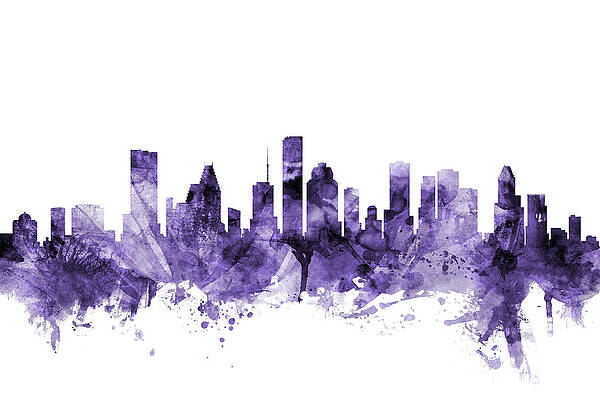 Houston Cityscape Art Fine Art America
