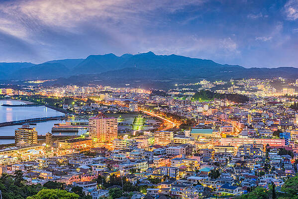 Sunrise Over Nago, Okinawa - Panoramic Weekender Tote Bag by