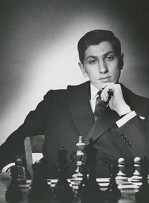 Bobby Fischer Contemplating Chess Move by Bettmann