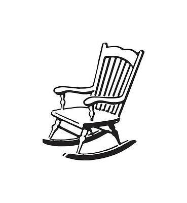 Rocking chair on an isolated background. sketch. vector illustration. |  CanStock