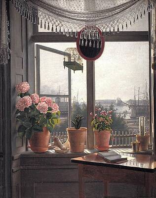 Wall Art - Painting - View From The Artists Window by Martinus Rorbye