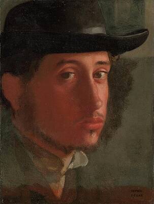 Wall Art - Painting - Self-portrait by Edgar Degas