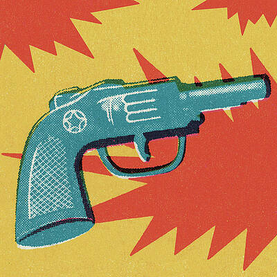 Wall Art - Drawing - Handgun #33 by CSA Images
