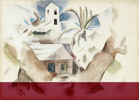 Wall Art - Painting - Bermuda No. 1, Tree And House by Charles Demuth