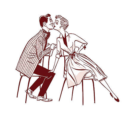 Stylish graphic of cute couple drawing Wallpapers Download | MobCup-saigonsouth.com.vn
