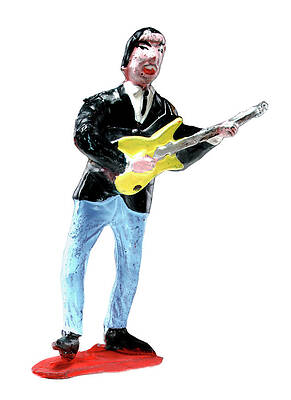 Wall Art - Drawing - Man Playing Guitar by CSA Images