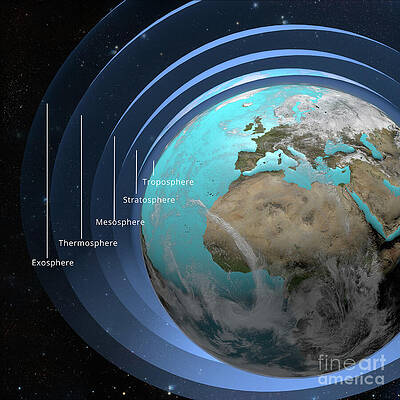 Wall Art - Photograph - Structure Of Earth's Atmosphere #5 by Karsten Schneider/science Photo Library