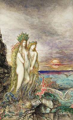 Wall Art - Painting - The Sirens by Gustave Moreau