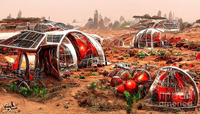 Wall Art - Photograph - Colony On Mars #6 by Science Photo Library