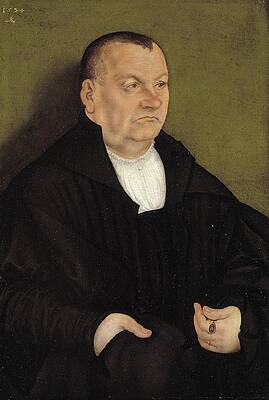 Wall Art - Painting - Portrait Of A Man by Lucas Cranach The Elder