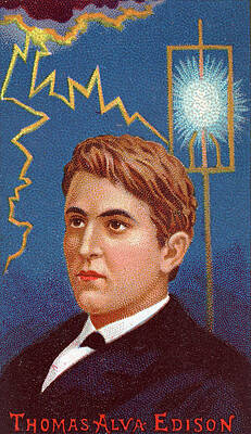 Wall Art - Photograph - Thomas Edison, American Inventor #6 by Science Source