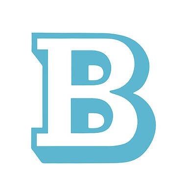 The letter B (Mint Green) Sticker for Sale by drawingbystephx