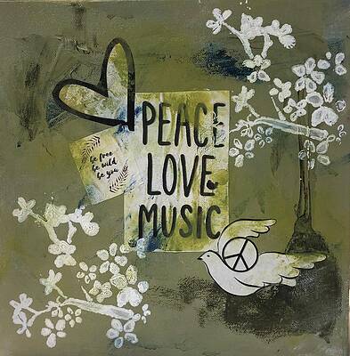 Peace Love Music Green by Jamie Hoffman Peace Love Music Green by Jamie Hoffman