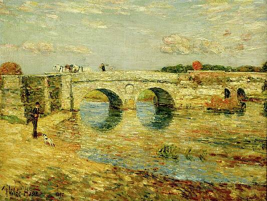 Wall Art - Painting - Bridge Over The Stour by Childe Hassam