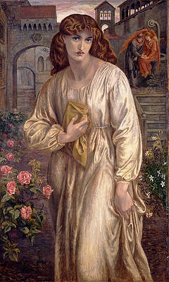 Salutation of Beatrice Print by Dante Gabriel Rossetti