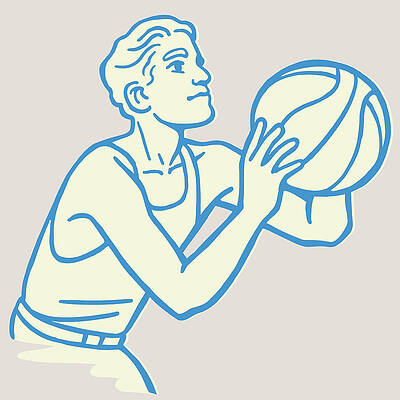 illustrations set of Basketball player vector drawing Stock Vector Image   Art  Alamy