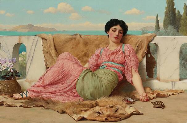 Wall Art - Painting - The Quiet Pet by John William Godward