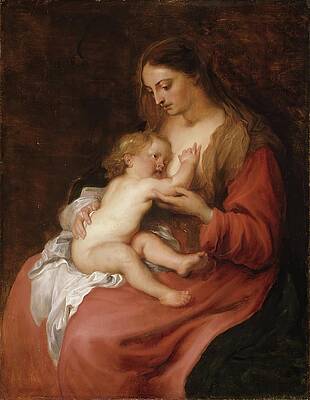 Wall Art - Painting - Virgin And Child by Anthony Van Dyck