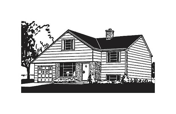 Wall Art - Drawing - House #91 by CSA Images