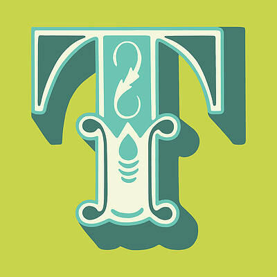 Wall Art - Drawing - Letter T #91 by CSA Images