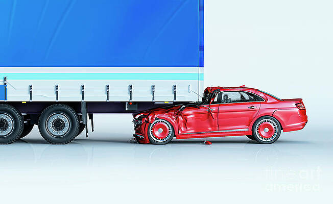 Two Cars Crashed In Accident #3 by Leonello Calvetti/science Photo Library