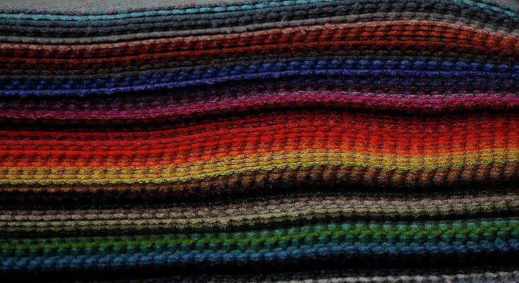 Wall Art - Photograph - A Colour Swatch of Fabrics is Seen by Andrew Yates