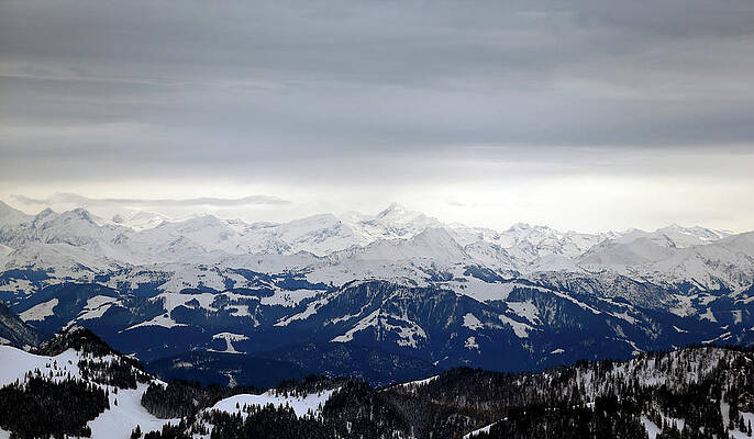 Wall Art - Photograph - A General View from Top of Wendelstein by Michael Dalder