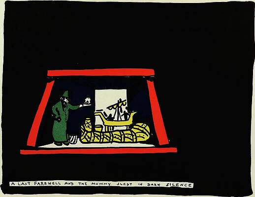 Wall Art - Painting - A Last Farewell And The Mummy Slept In Dark Silence by Hendrik Willem Van Loon