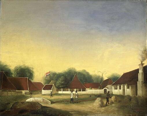 Wall Art - Painting - A Sugar Factory -?- on Java. by H Th Hesselaar -19th cent -