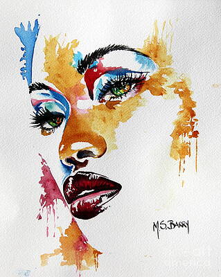 african woman face art