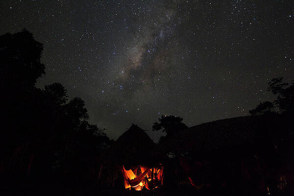 Wall Art - Photograph - A Yanomami Indian Shack is Pictured by Carlos Garcia Rawlins
