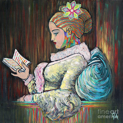 A Young Girl Reading Paintings Fine Art America