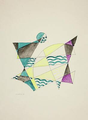 Wall Art - Painting - Abstraction Based On Sails, II by David Kakabadze