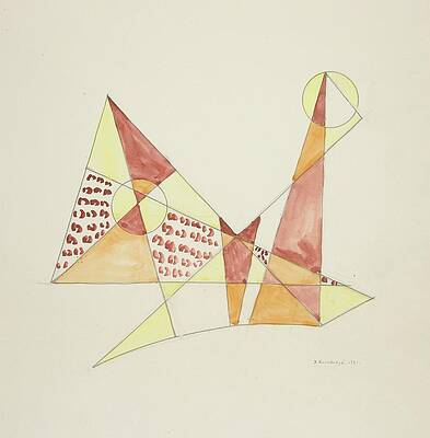 Wall Art - Painting - Abstraction Based On Sails, IIi by David Kakabadze