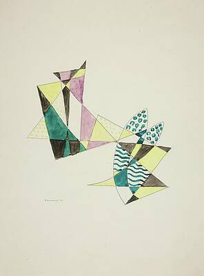 Wall Art - Painting - Abstraction Based On Sails, Iv by David Kakabadze